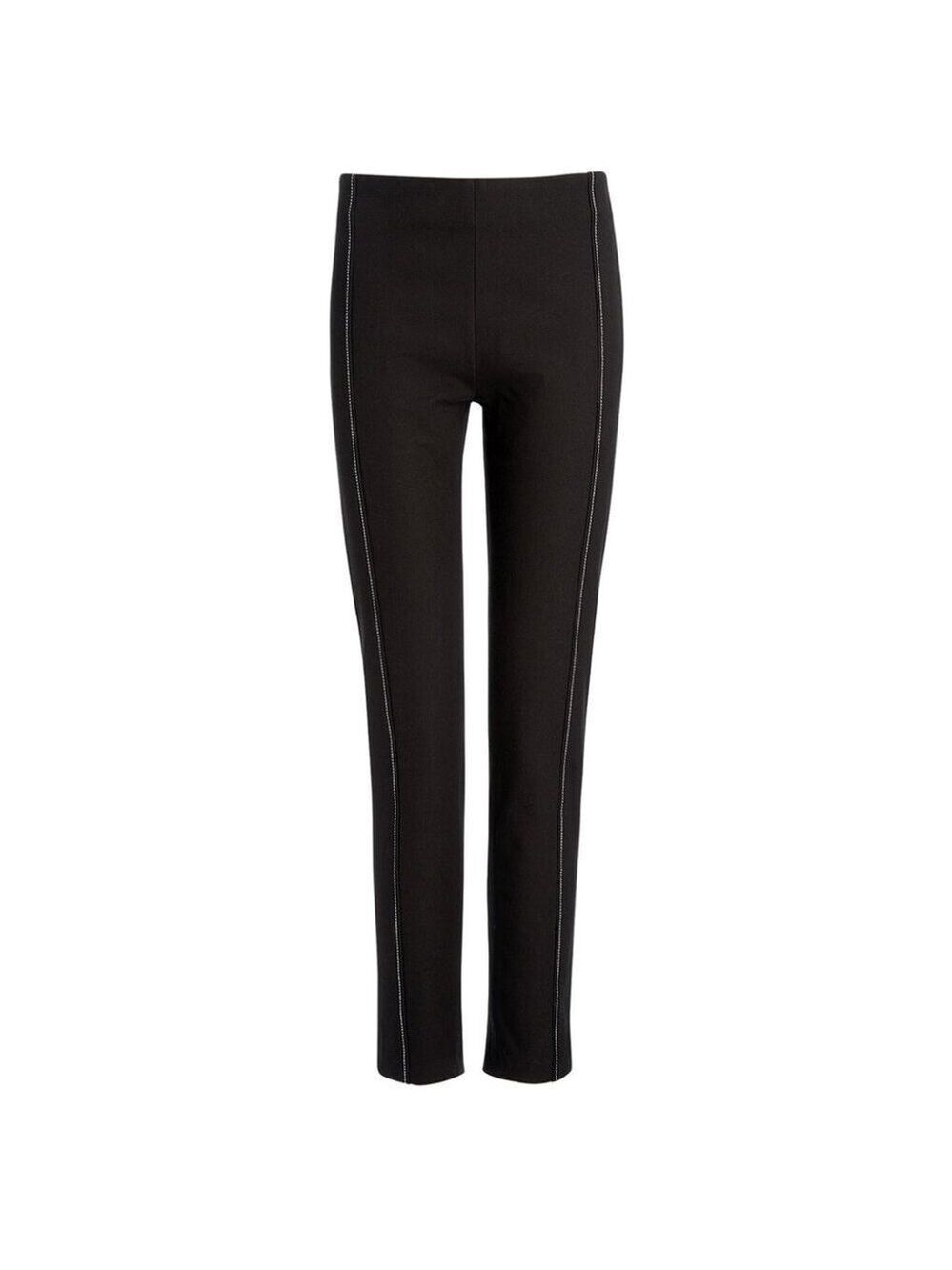 Joseph Gabardine Lenny Stretch pants leggings black with white stitching